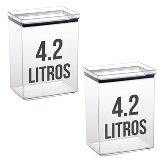 Kit 2 Potes Herméticos 4200ml