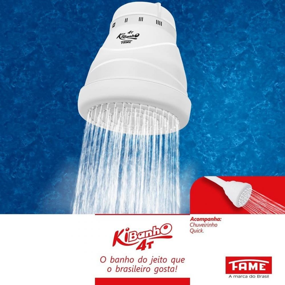 Ducha Chuveiro Fame Kibanho 4t 127v 5400w Shopee Brasil