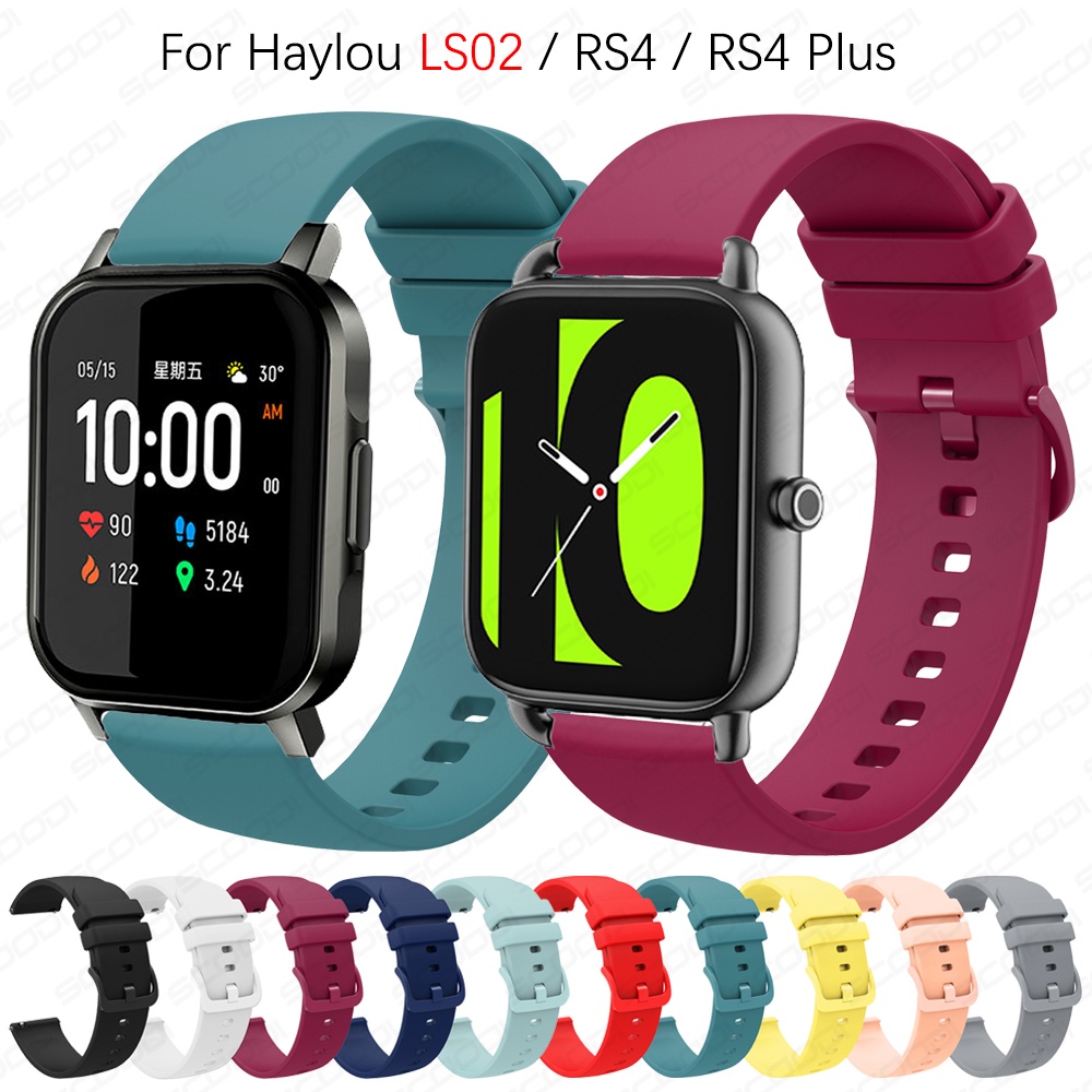 Pulseira De 20mm De Silicone Para Relógio Haylou Smart Watch 2 LS02/RS4 Plus/LS02 Pro Substituição De Bracelete