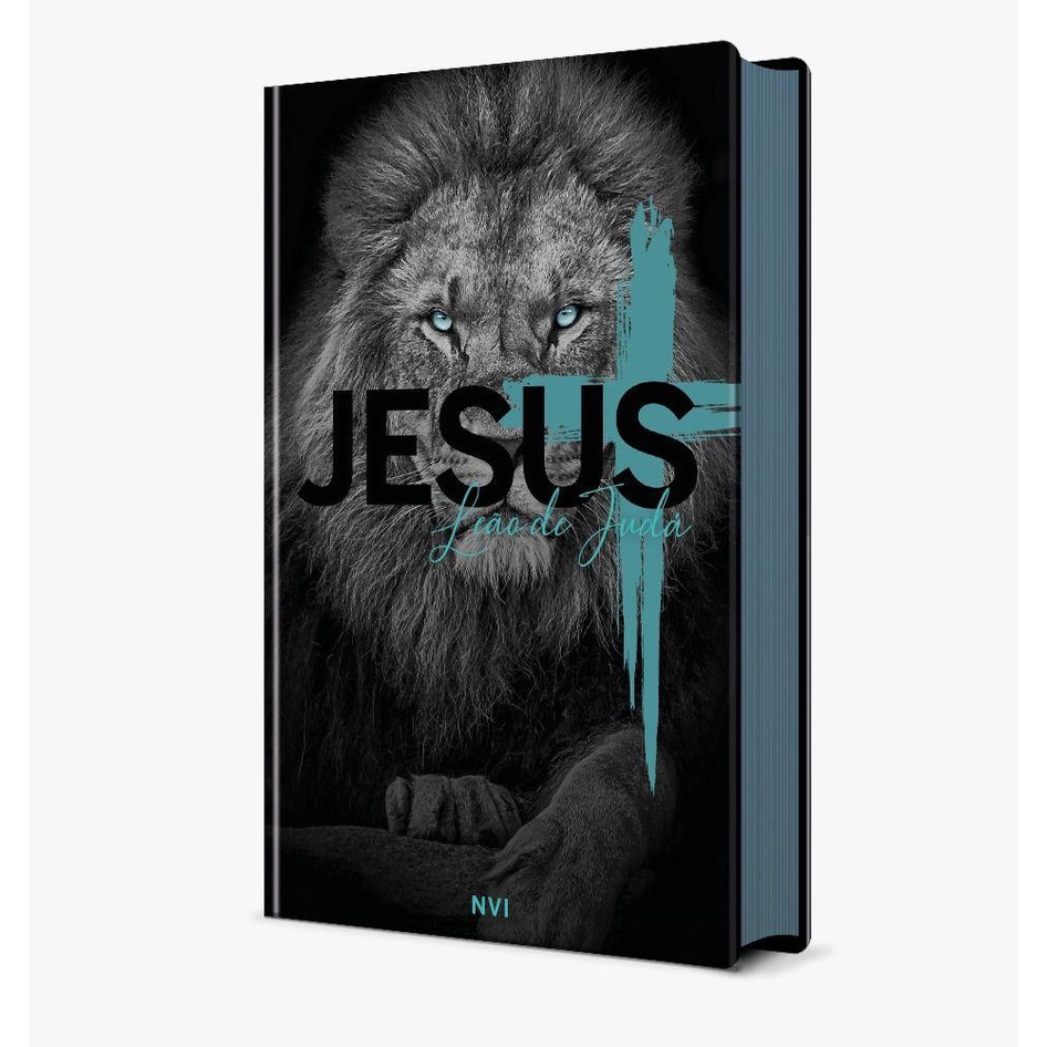 Bíblia Sagrada NVI | Letra Normal | Capa Dura | Palavras de Jesus em Vermelho | Leão Judá