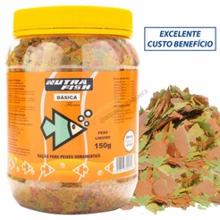 Raçao Peixes Ornamentais Flocos Nutrafish Nutral 150g