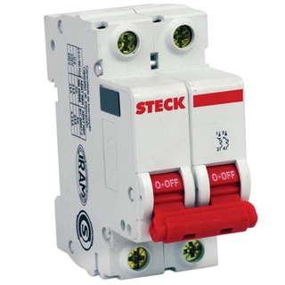 Disjuntor Bipolar 50A 220/380V 3ka Curva C SDD62C50 Steck