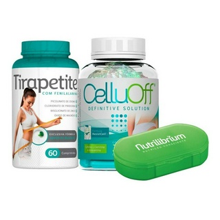 Kit Tirapetite + Celluoff Anti Celulite + Porta Comprimidos - Nutrilibrium