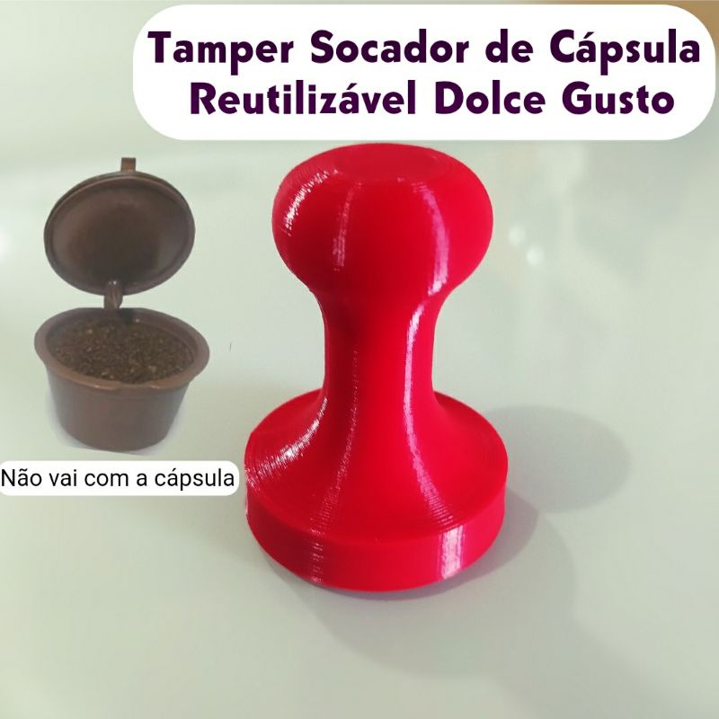 Tamper Socador Café para Cápsula Reutilizável da Dolce Gusto