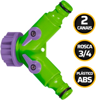 Derivação Tipo Y 3/4  2 Saídas Ajustáveis Engate Rápido Pali em Oferta na Shopee