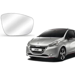Lente Refil Retrovisor Peugeot 208 Lado Esquerdo Motorista