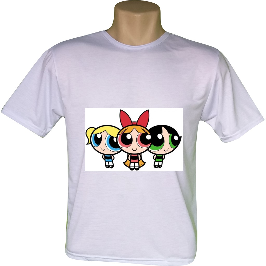 Blusa Camisa Estampada Infantil Personalizada As Meninas Superpoderosas