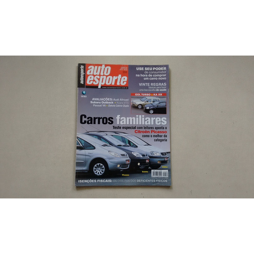 Revista Auto Esporte 432 Zafira Gol Ká Passat 2001 557l