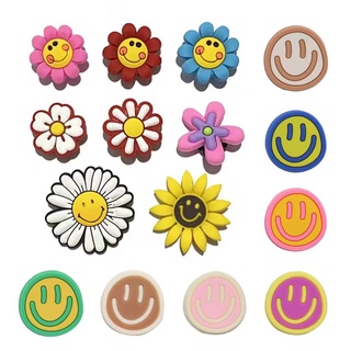 Hot 1pcs jibz smile shoe buckle DIY Sapato Destacável Acessórios Croc pvc cute clogs Sandálias Decoração Encanta Crianças Presentes
