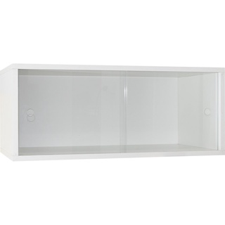 Armário Young 733 Branco Portas de Correr de Vidro