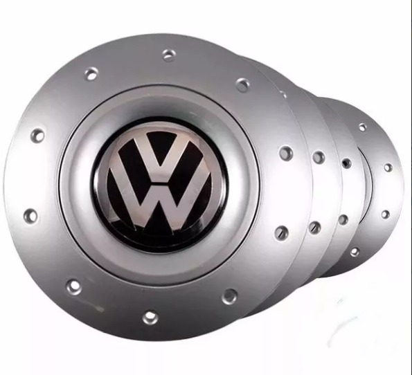 4 Calotas Tampa De Roda modelo Vw Amarok P/ Aro 13/14/15 4 furos (4x100) cor Prata