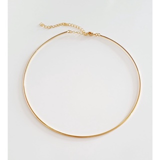 Choker Aro Rigida 35cm com extensor banhado ouro18k