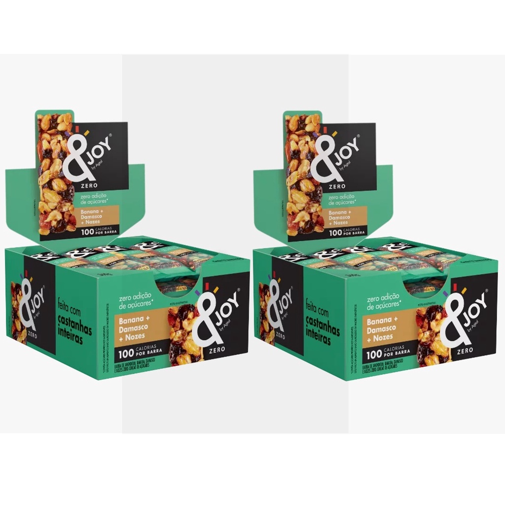 Barra Mixed Nuts Banana Damasco Nozes S/ Aç &Joy 24un x 30g