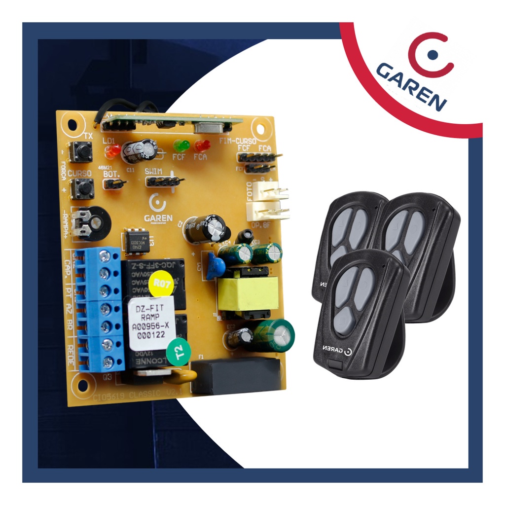 Placa Central De Comando Classic Fit Ramp + 3 Controle Garen