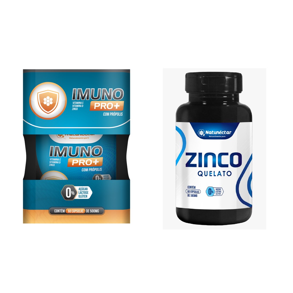 Combo Imunidade - Imuno Pro + Zinco Quelato - Natunéctar