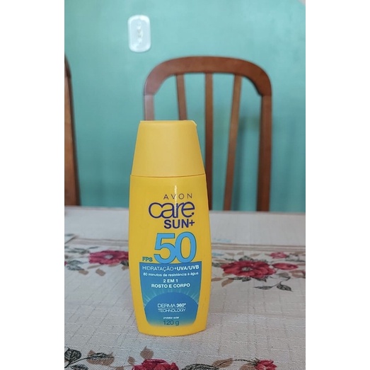 Protetor Solar 2 em 1 Rosto e Corpo FPS 50 Avon Care Sun+ 120g