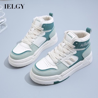 IELGY top Alto Feminino Combina Com Tudo Sola Grossa Tênis casual De Renda