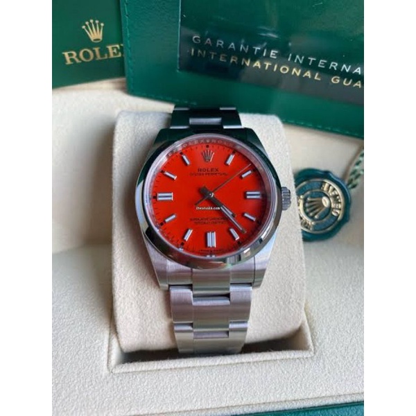 oyster perpetual rolex red