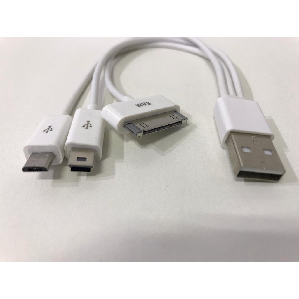 Cabo USB 2.0 Triplo Carga Dados para BLACKBERRY = V3 / V8 / 30 PINOS = Multi Função