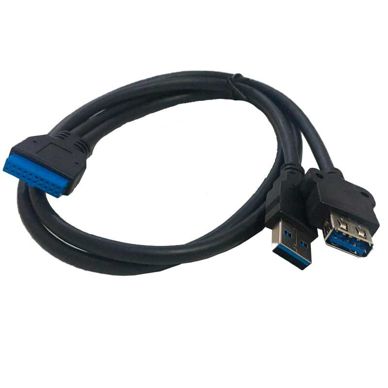 Cabo usb 3 0 interno conector para placa m e com usb macho e femea