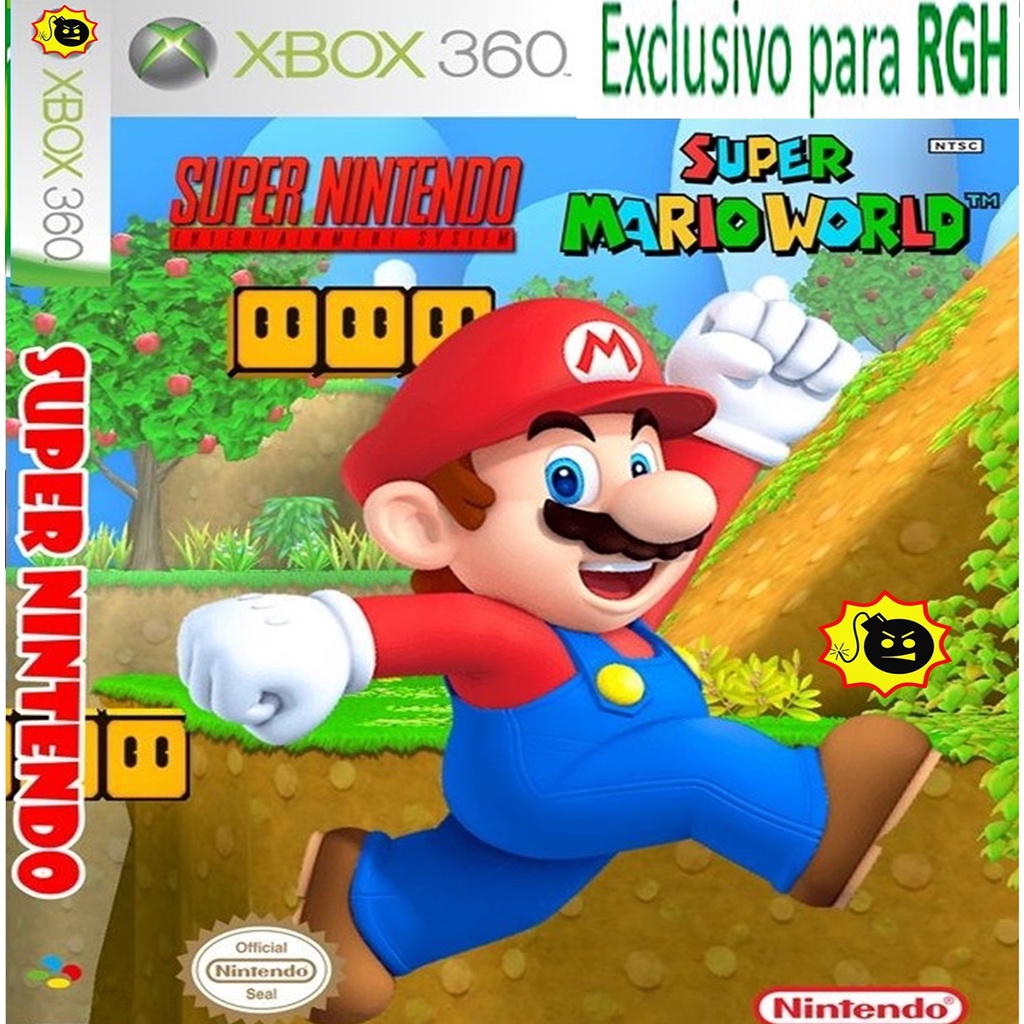 Jogo Mario Bross super Nintendo para x box 360 com desbloqueio