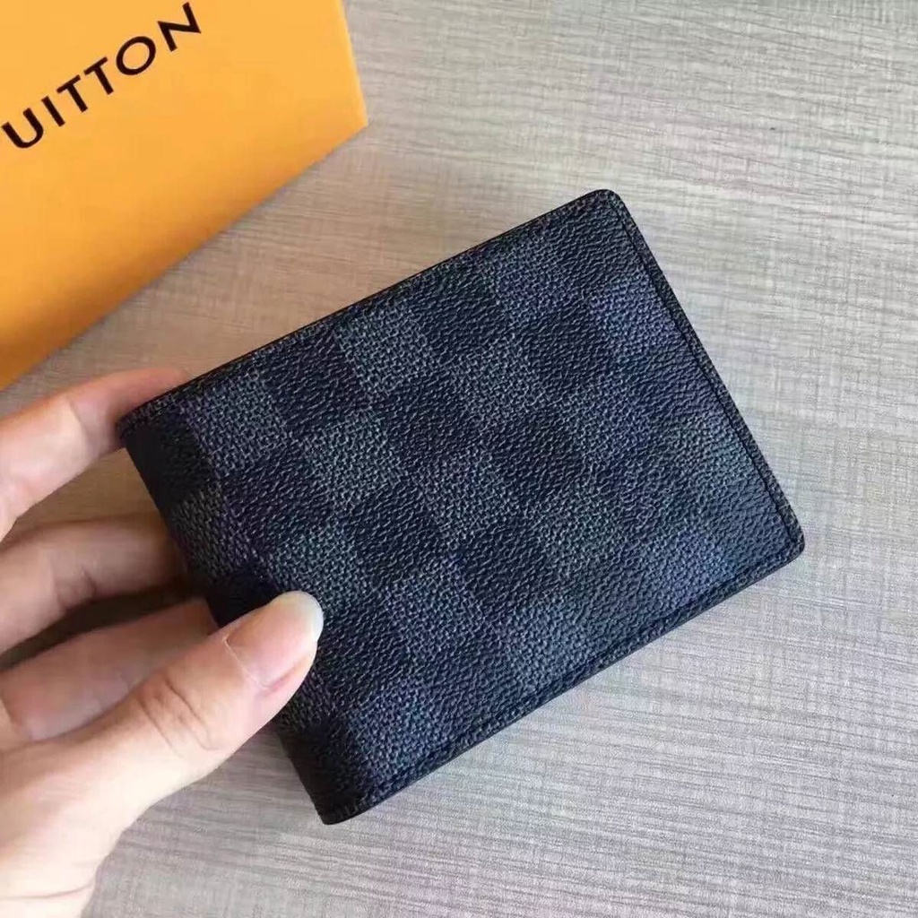Carteira Masculina Louis Vuitton Couro Legítimo Premium - Escorrega o Preço