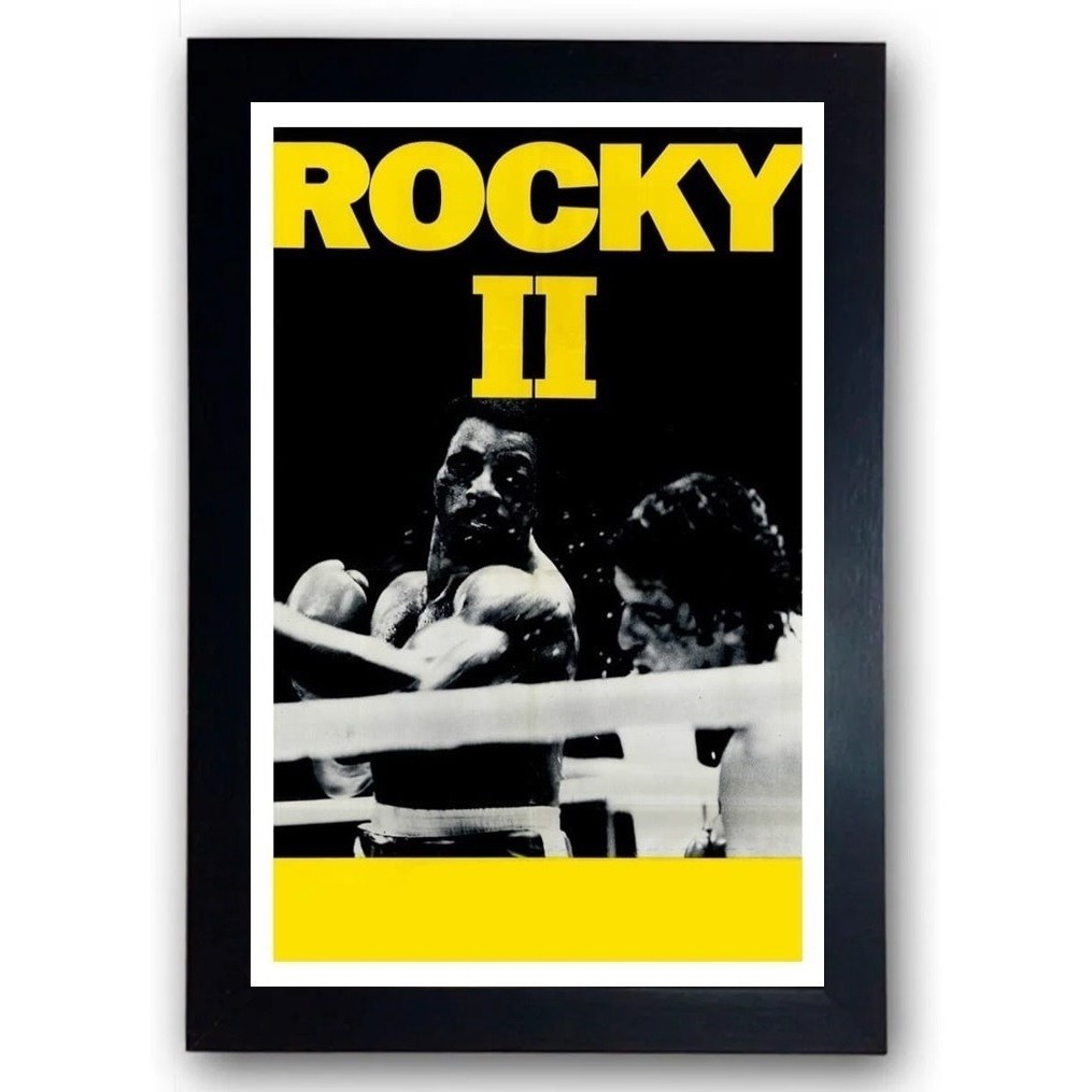 Quadro Filme Rocky Balboa Sylvester Stallone 32x44cm moldura