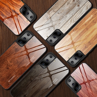 Capa Resistente De Vidro De Alta Qualidade Com Grão De Madeira Para Samsung S21 S20 Ultra S21 + S20 + S20 Fe F62 M62