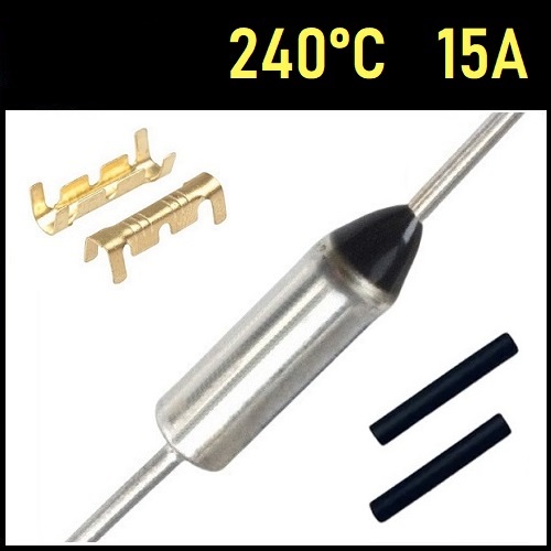 3 Fusível Térmico 15A TF240°C 240C 240°C 240 Graus 250V