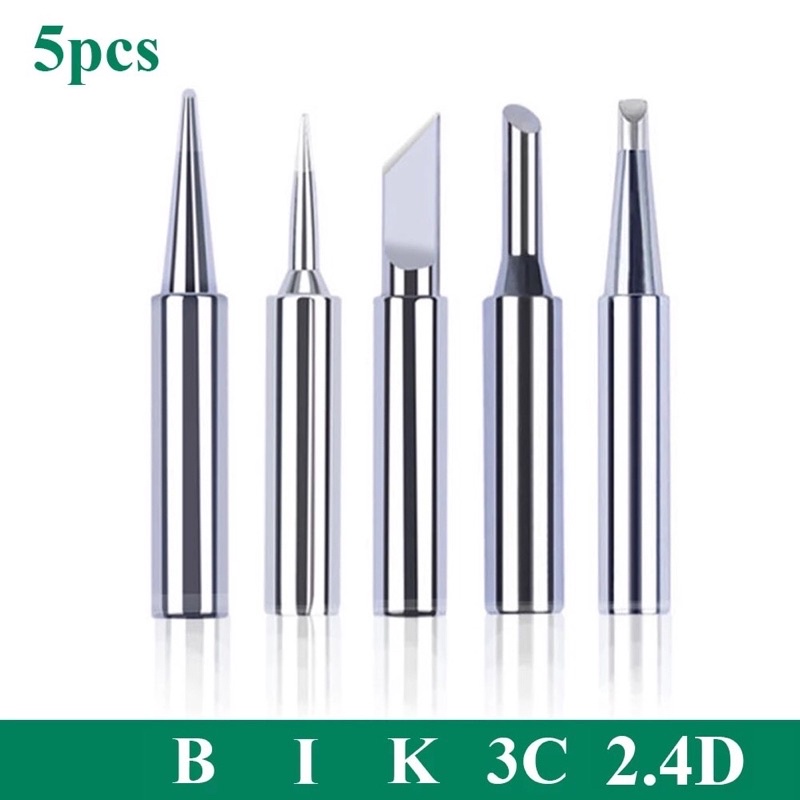 Kit Ponteiras Para Ferro De Solda - 5 Peças I/B/K/2.4D/3C - Pontas Para Estação De Solda em Oferta na Shopee