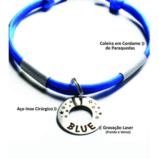 Placa de Identificação Pet Inox com Coleira Plaquinha Pingente personalizada Cachorro Cão Gato em Oferta na Shopee