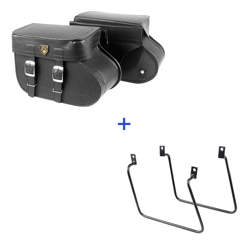 Kit Viagem Vulcan 650 Afastador + Alforge Lateral Botinha 18 Litros