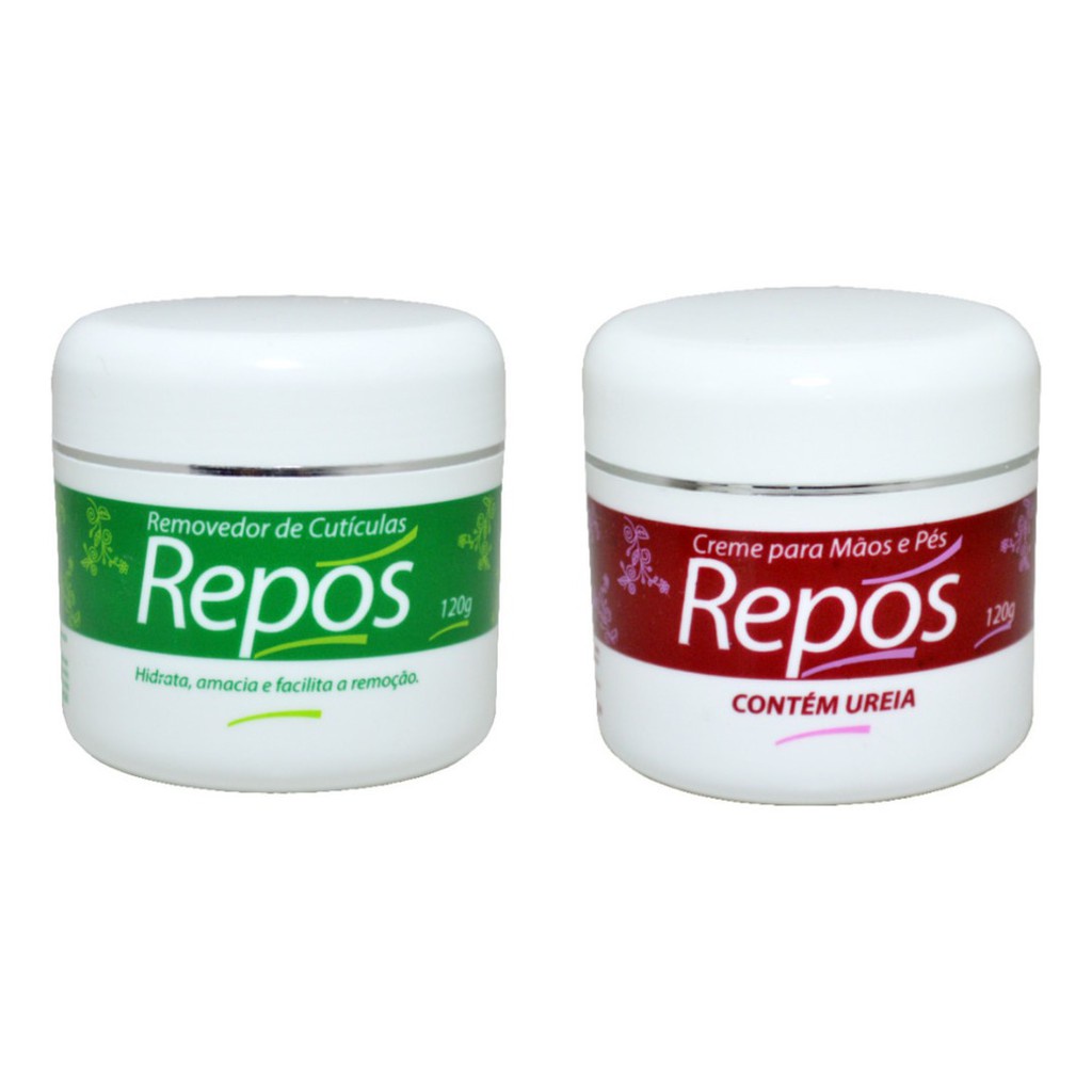 Repos Creme Removedor Cuticulas 120g + Creme Hidratante Ureia 120g Repós