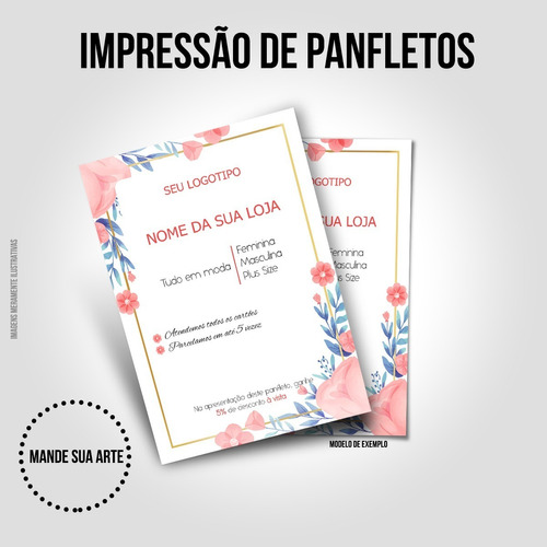 100 Panfletos - Coloridos 10x14cm em Oferta na Shopee