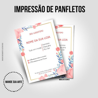 100 Panfletos - Coloridos 10x14cm