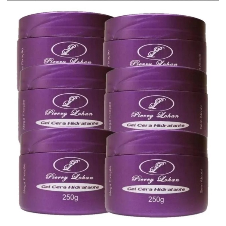 Gel Cera Pierry Lohan 250g, Kit com 6 unidades (Pronta Entrega) em Oferta na Shopee