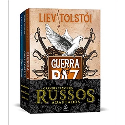 Grandes clássicos russos adaptados - Box com 3 livros autor Liev Tolstói, Fiodor Dostoiévski