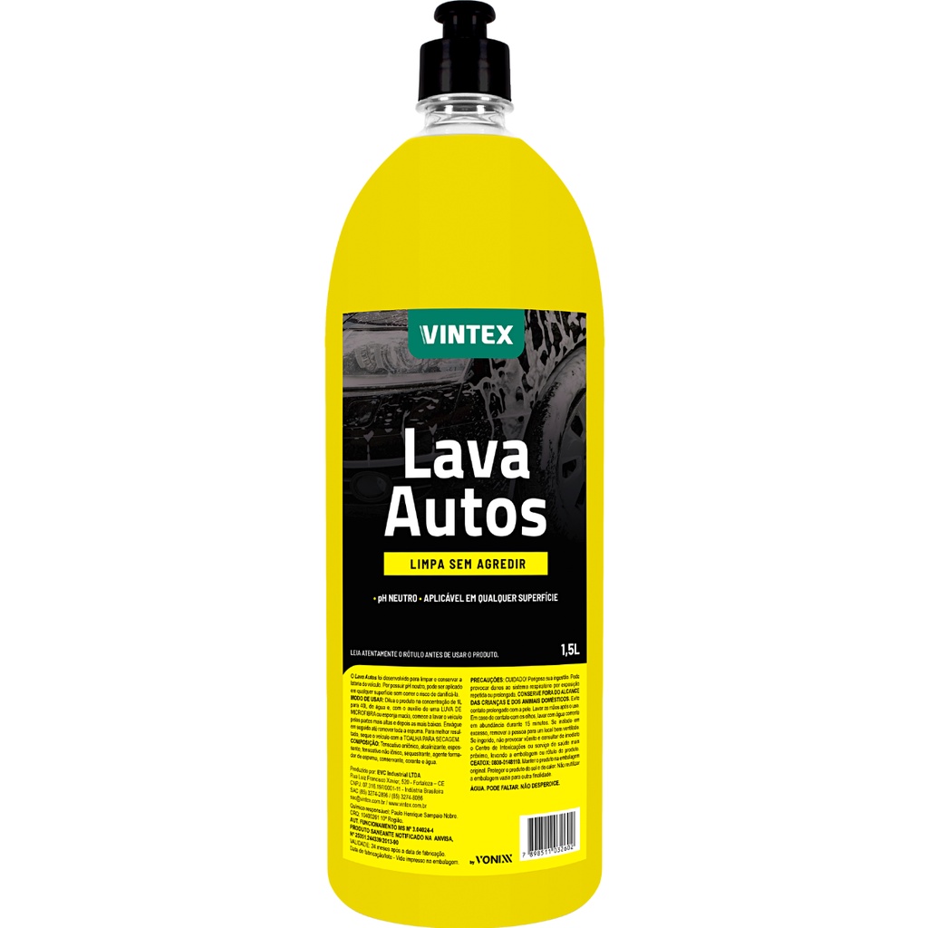 Shampoo Automotivo Lava Autos 1,5L Vintex Vonixx em Oferta na Shopee