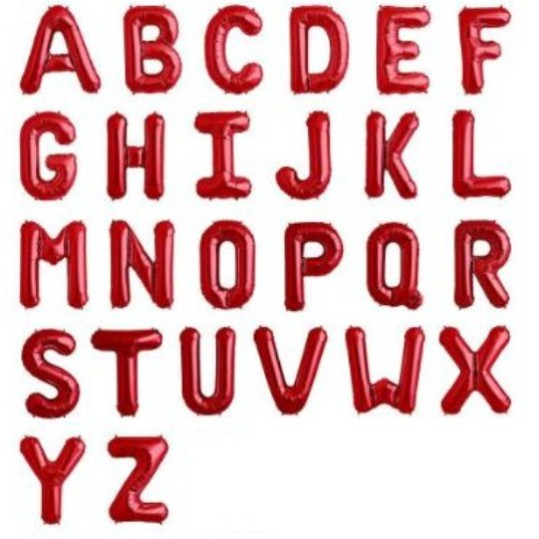 Balão Metalizado Letra Vermelho 40 cm em Oferta na Shopee