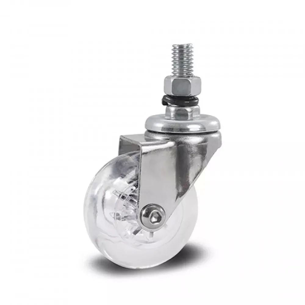 32 Roda Rodizio Giratório Gel 35mm Parafuso 3/8 Rosca Anti Risco 30kg