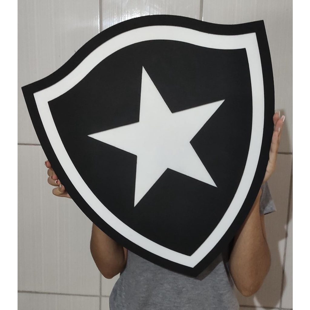 Escudo Botafogo No Tamanho Grande 55CM em Alto Relevo. Brasão Botafogo.