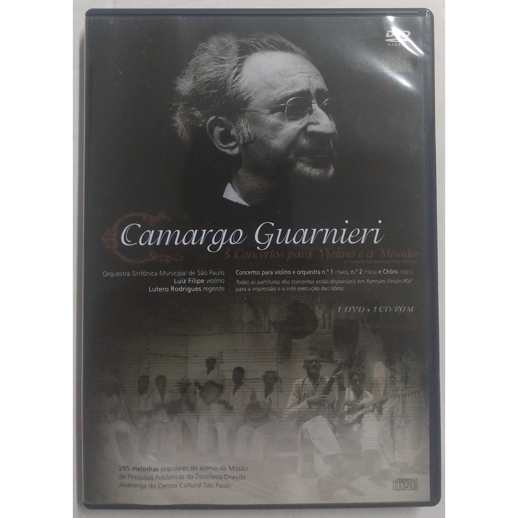 DVD Camargo Guarnieri - 3 Concertos para Violino e a Missão + CD-ROM + Livreto