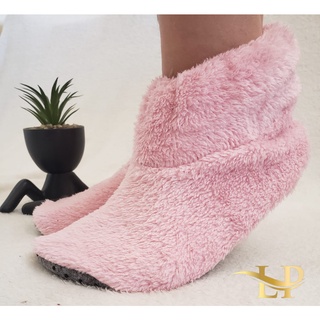 Meia Pantufa - SOLADO ANTIDERRAPANTE - Tecido Plush - Microfibra -  Adulto do 33 ao 44 - Conforto - Inverno