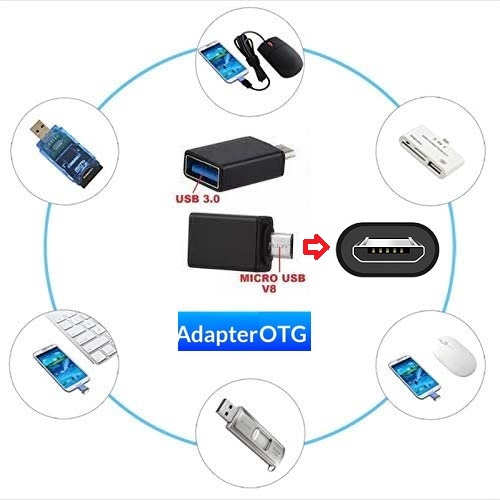 Adaptador Otg Micro V8 Para USB 3.0 Usar Pendrive No Celular Shopee