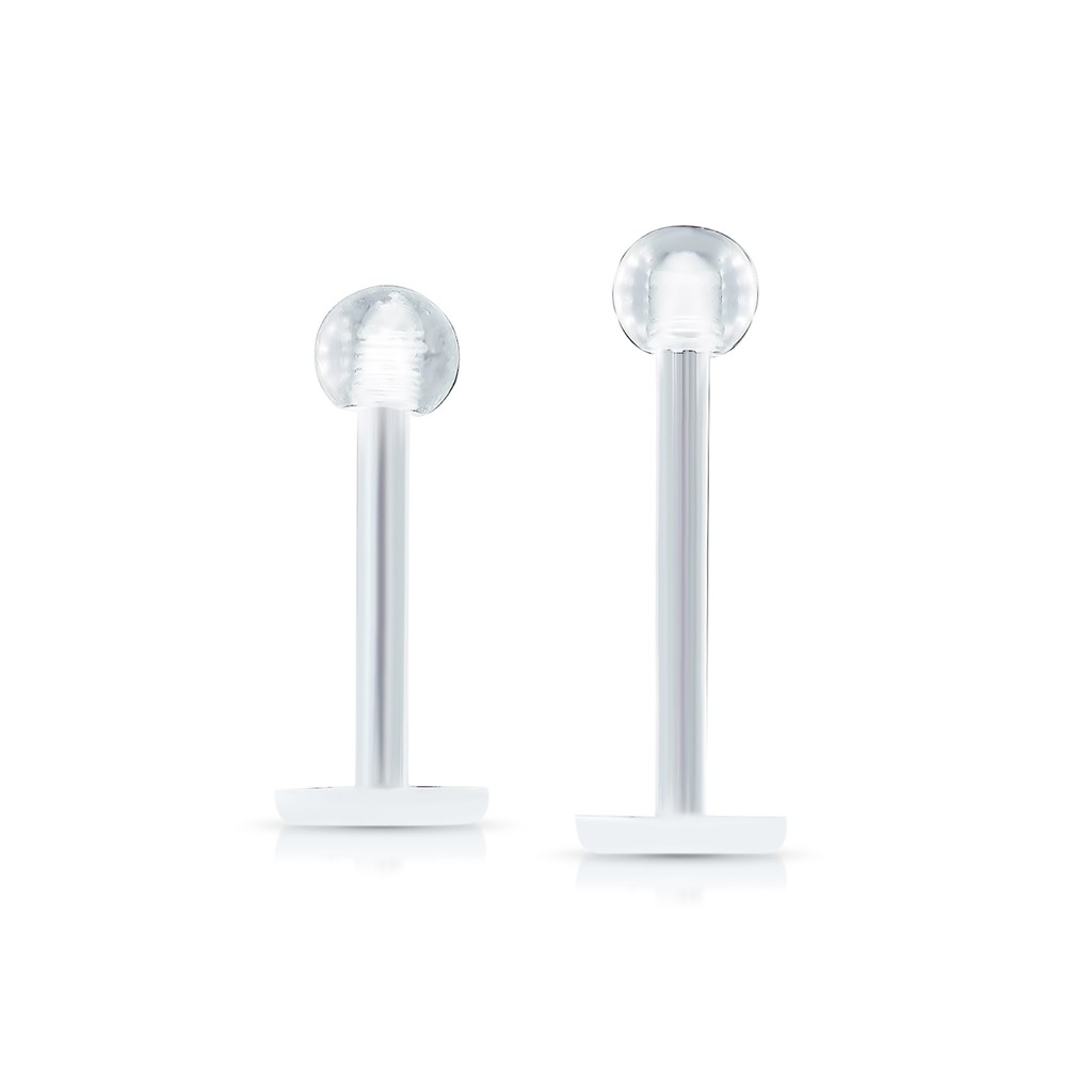 Piercing Labret Monroe Medusa Transparente 6mm 8mm 10mm