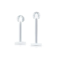 Piercing Labret Monroe Medusa Transparente 6mm 8mm 10mm