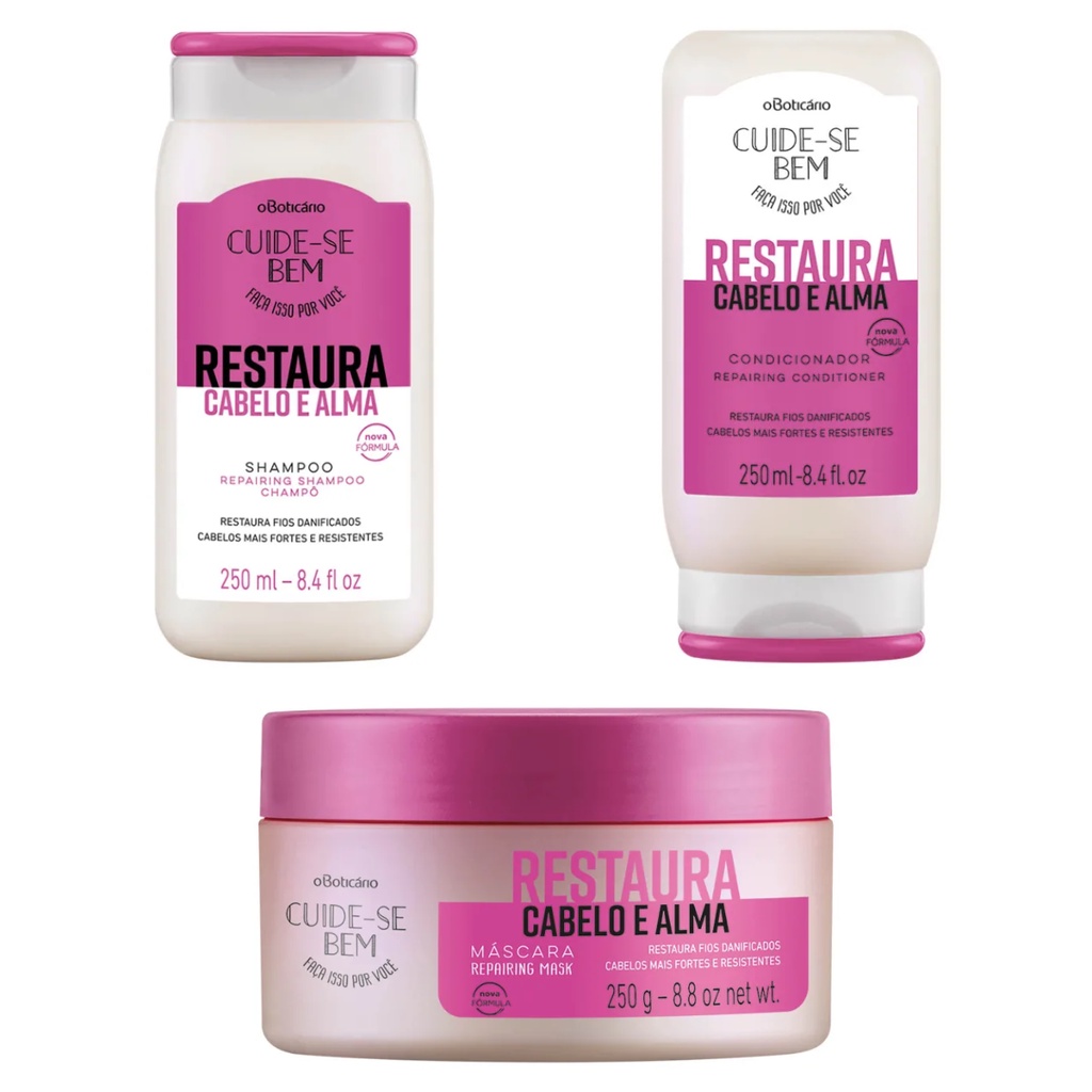 Shampoo Cuide-se Bem Restaura Cabelo e Alma 250ml