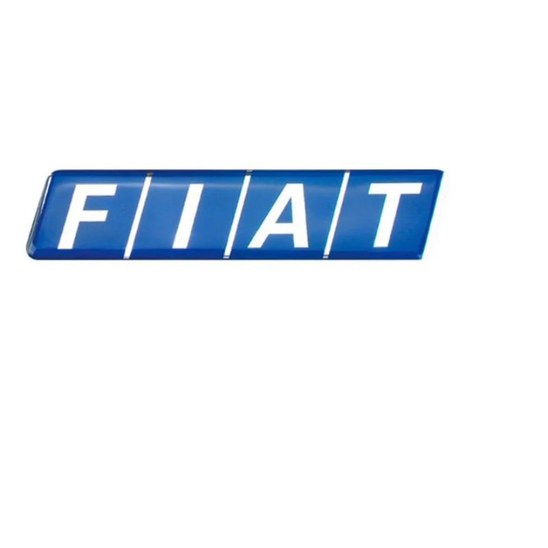 emblema letreiro porta mala Fiat azul resinado modelo Fiat uno