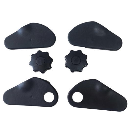 Kit Acabamento Lateral Do Banco Dianteiro Celta ou Prisma, Cores Cinza e Preto