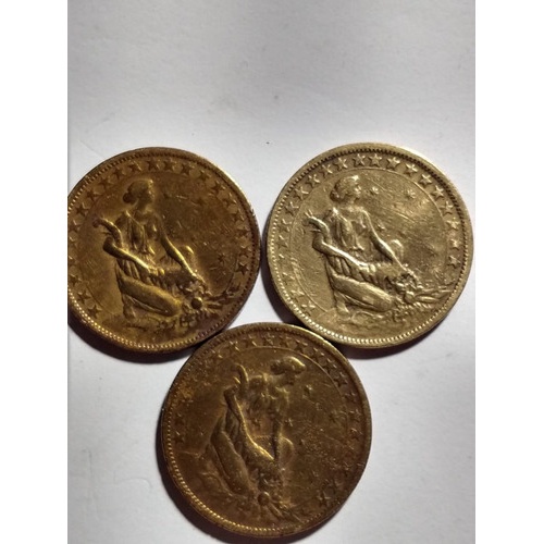 Moeda Rara 1000 Mil Réis Bronze-alumínio 1924 Linda Moeda kit 3 Moedas